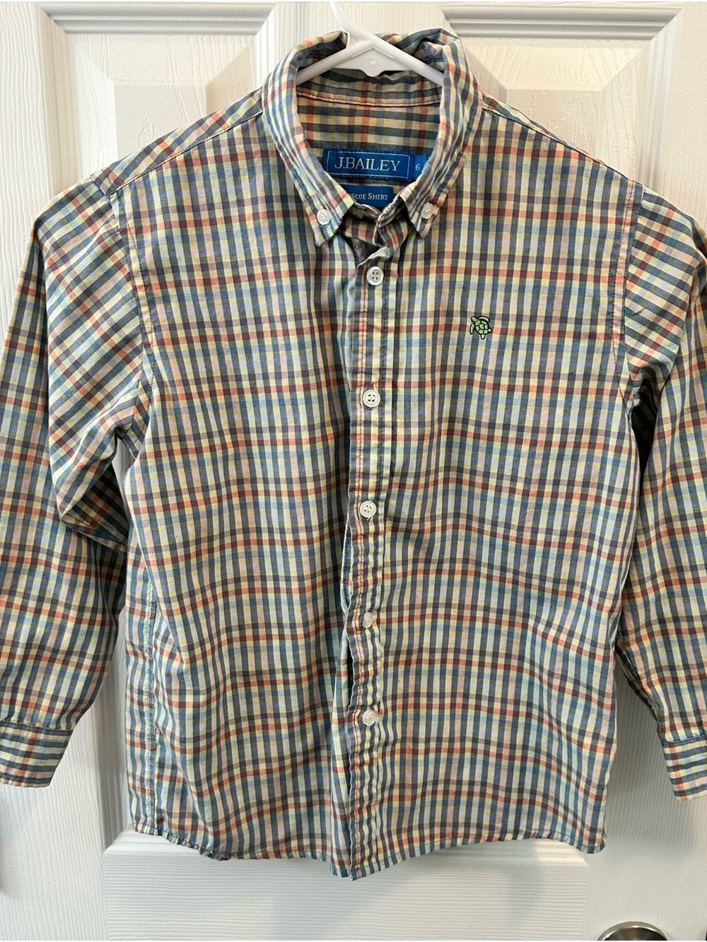 J. Bailey Boys' Multicolor Plaid Button-Down Shirt - Blue/Tan/Rust